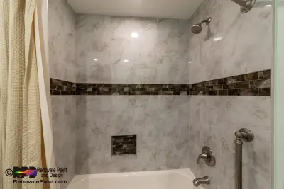 Accessible Master Bathroom Renovation and Second Bathroom Update — Home Renovation & Remodeling Services project by Renovate Paint And Design