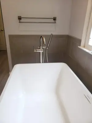 Maynard Modern Master Bath — Home Renovation & Remodeling Services project by Conservation Renovations Inc.