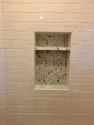 Meridian Bathroom Renovation and Customized Subway Tile — Home Renovation & Remodeling Services project by Icon Construction & Remodeling