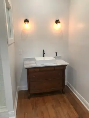 Mid-Century Inspired Bathroom Renovation — Home Renovation & Remodeling Services project by Cardillo Construction