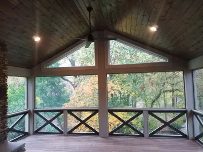 Custom Fireplace and Sunroom — Home Renovation & Remodeling Services project by SDC Custom Homes & Remodeling