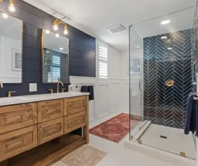 Contemporary Bathroom Remodel — Home Renovation & Remodeling Services project by Casino Co. Renovations