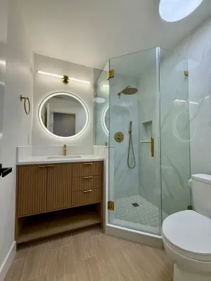 Contemporary Bathroom Renovation - Chula Vista — Home Renovation & Remodeling Services project by SBX ECO Construction, Inc.