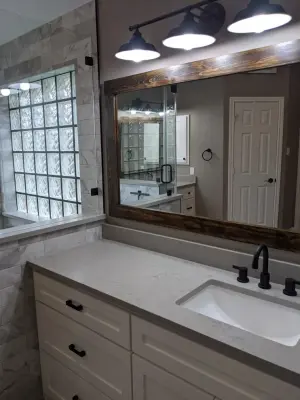 Contemporary farmhouse restroom — Home Renovation & Remodeling Services project by Prime & Precision