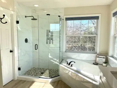 Contemporary Farmhouse Bathroom Renovation — Home Renovation & Remodeling Services project by TG Construction & Design, Inc.