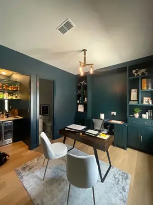 Contemporary Home Office and Bar Renovation Project in Sugarland — Home Renovation & Remodeling Services project by Tell Projects