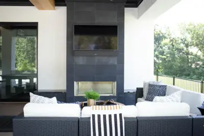 Contemporary French Country Pool House — Home Renovation & Remodeling Services project by Bryan Casey Construction LLC