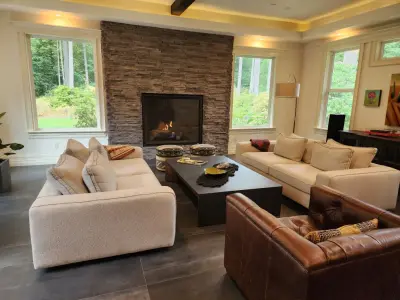 Contemporary Living Room Makeover — Home Renovation & Remodeling Services project by Gesang Remodeling
