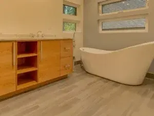 Contemporary Kitchen and Bathroom Renovation for a 1970s Home — Home Renovation & Remodeling Services project by Sierra Sustainable Builders
