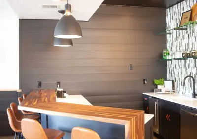 Contemporary Rustic Country Club Lower Level — Home Renovation & Remodeling Services project by Bryan Casey Construction LLC