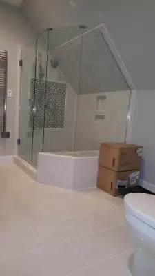 Contemporary Transitional Bath — Home Renovation & Remodeling Services project by Home Upgrades, LLC