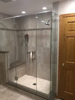 Mokena Primary Bathroom — Home Renovation & Remodeling Services project by Living - By Design, Ltd