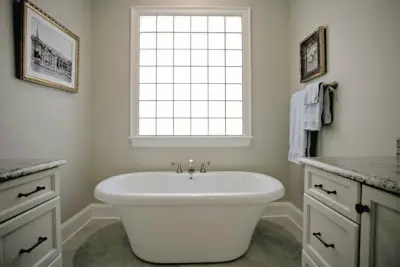 Montibello Primary Bathroom — Home Renovation & Remodeling Services project by Guthmann Construction