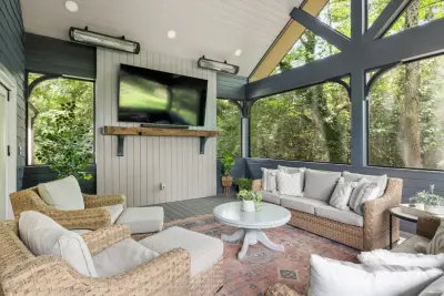 Mood-Enhanced Screened Porch — Home Renovation & Remodeling Services project by Owners Choice Construction