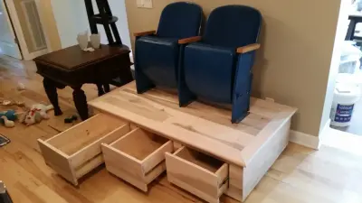Custom-Made Movie Seats — Home Renovation & Remodeling Services project by Peter Andrews Remodeling Home & Lawn Maintenance