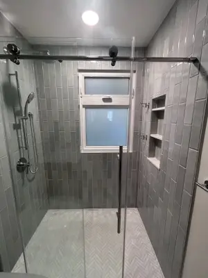 Del Ray Mt Ida Area - Bathtub Replacement with Curb-less Walk-in Shower — Home Renovation & Remodeling Services project by Beverly Thomas LLC