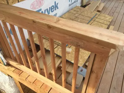 Updated deck, staircase, and railing — Home Renovation & Remodeling Services project by Big Horn Construction, LTD