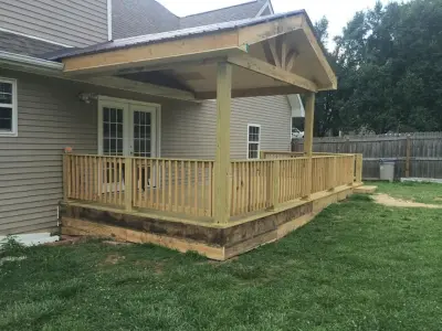 Updated Deck with Covering — Home Renovation & Remodeling Services project by Central Kentucky Contractors