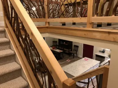 North Carolina Indoor Balcony Guardrail — Home Renovation & Remodeling Services project by Mountain Laurel Handrail