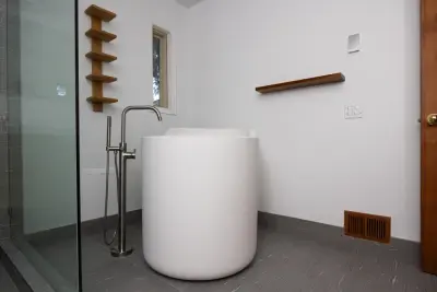 Contemporary Japanese-Inspired Bathroom in North Seattle — Home Renovation & Remodeling Services project by Hi Hat Installations