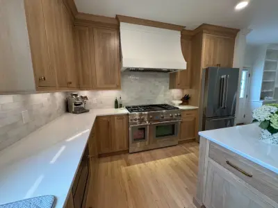 Shiloh Cabinets' Modern Inset White Oak Straw — Kitchen Remodeling project by Lifestyle Kitchen & Bath Design, LLC