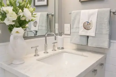 Carlsbad Classic White Bathroom — Kitchen Remodeling project by Lori Ramsay Design