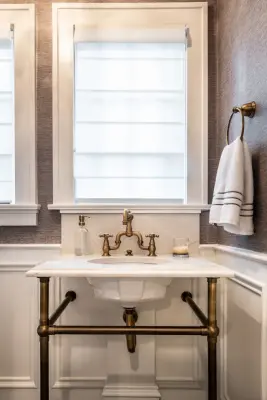 Timeless Powder Room — Kitchen Remodeling project by Adam Gibson Design