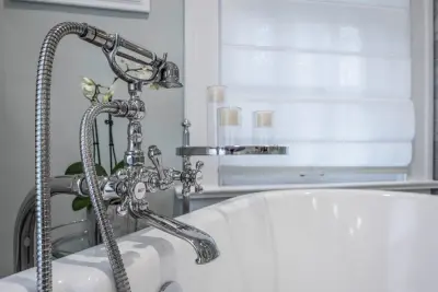 Timeless White Master Bathroom — Kitchen Remodeling project by Adam Gibson Design