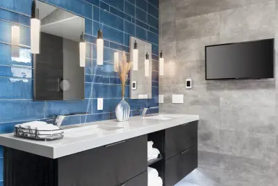 Sleek and Modern Mukilteo Master Bathroom — Kitchen Remodeling project by Treefrog Design