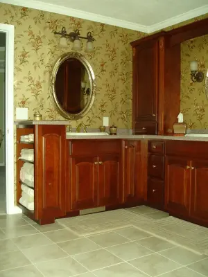 Kraftmaid Montclair Cherry Bathroom Renovation — Kitchen Remodeling project by Keith Yates / Lowes Home Improvement