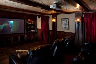 Tuscan European Theater Room — Kitchen Remodeling project by Interiors By Abraham