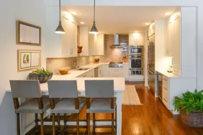 A stylish and welcoming transformation of a condo — Kitchen Remodeling project by Susan Durling Designs
