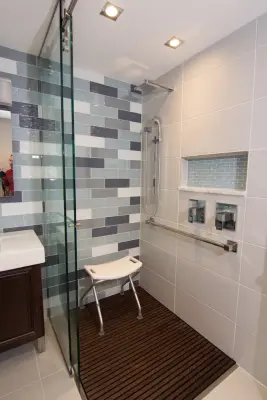 Home Aging - Accessible Bathroom Renovation — Kitchen Remodeling project by Tucker Distinctive Kitchens