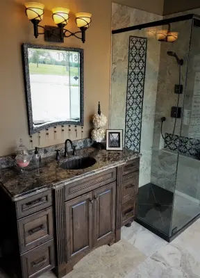 Alder Knot Bath — Kitchen Remodeling project by Kitchens Wow, Inc.