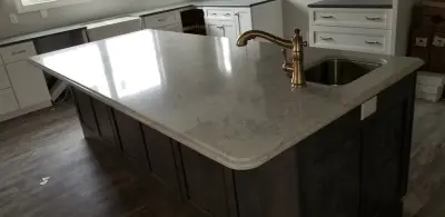 Vicostone Argento Quartz — Kitchen Remodeling project by Classic Marble & Stone