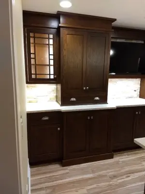 Lower Level Lounge — Kitchen Remodeling project by Woodharbor Design Showroom