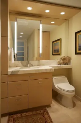 Contemporary Restroom — Kitchen Remodeling project by Creative Kitchen Designs, Inc.