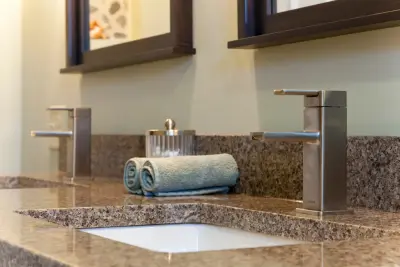 Cherry Espresso Shaker Bathroom Furnishings — Kitchen Remodeling project by Chris Van Genechten - Kitchen & Bath Design