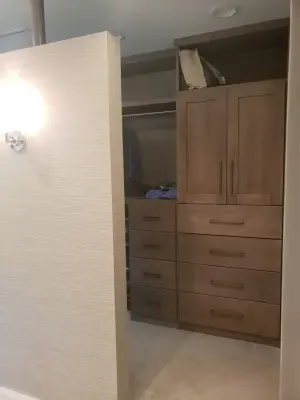 Contemporary Bathroom with Walk-In Closet — Kitchen Remodeling project by MR Planners, Inc