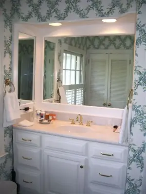Vanity Bathroom in White — Kitchen Remodeling project by Kitchen Cabinet Worx