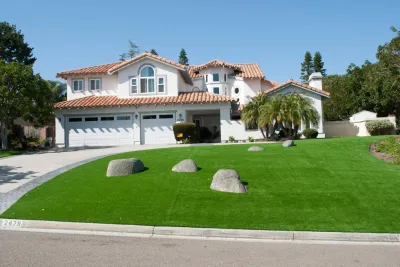 Encinitas, CA Artificial Turf Installation — Landscape Construction project by Home Turf Synthetic Grass
