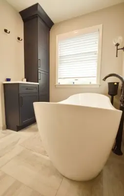 Azure Restroom — Kitchen Remodeling project by Hudson Valley Kitchen Design Center