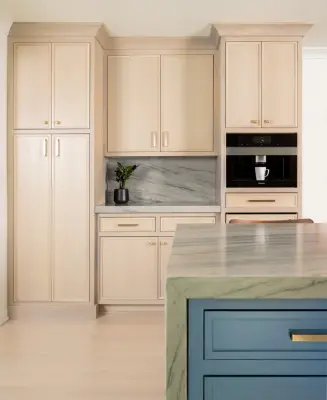 Charcoal-Trimmed Blue Island Kitchen — Kitchen Remodeling project by Adam Gibson Design