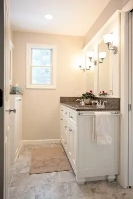 Boxborough Colonial Primary Bathroom — Kitchen Remodeling project by Dawn Willis, Great Spaces Inc.