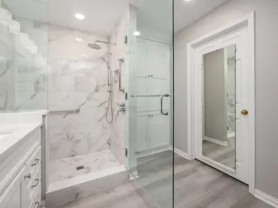 Sunny and Spacious Ensuite Bathroom — Kitchen Remodeling project by Residence Design Build Remodel