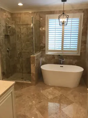 Rachel Addicks' Brown Master Bathroom and Closet — Kitchen Remodeling project by Kitchen Sales & Kitchen Sales Gallery