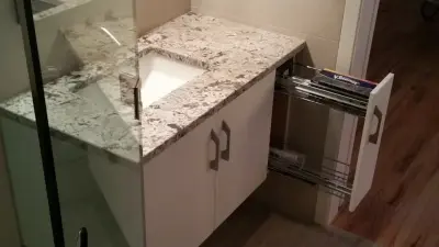 Browncamp Bathroom Renovation — Kitchen Remodeling project by Cabinets By Design LLC