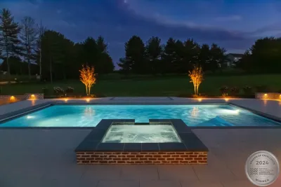 Bruffey Pool & Lighting — Landscape Construction project by Hometown Landscape & Lawn Service