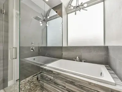 Bucktrout Contemporary Restroom — Kitchen Remodeling project by Griffin Design