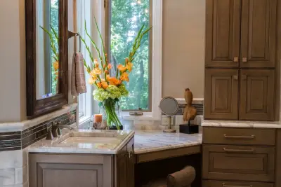 Calacatta Luxury Bathroom — Kitchen Remodeling project by Distinctive Kitchens & Baths